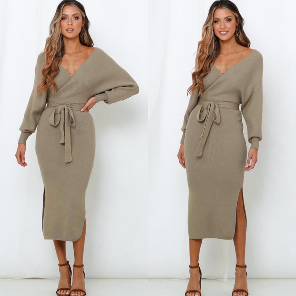 Grace Sweater Dress - Tan - Picture 2 of 8